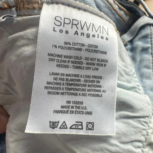 Sprwmn Françoise Micro Flared Leg Jeans High-Rise Denim Stretch Size 28 NWT - Picture 8 of 13